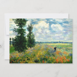 Cartão Monet - Poppy Field, Argenteuil