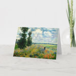 Cartão Monet - Poppy Field, Argenteuil, Impressionism art<br><div class="desc">Poppy Field,  Argenteuil,  fine art vintage painting by French artist Claude Monet</div>