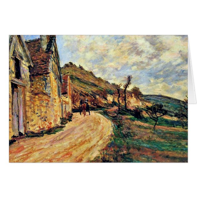 Cartão Monet - Rochas em Falaise perto de Giverny (Frente Horizontal)