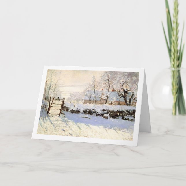 Cartão Monet The Magpie Greeting Card (Frente)