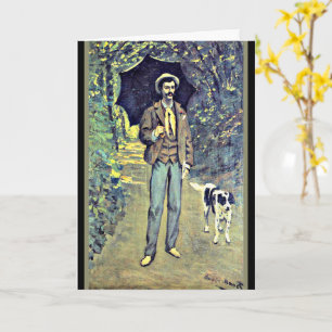 Cartão Monet, Victor Jacquemont segurando um Parasol