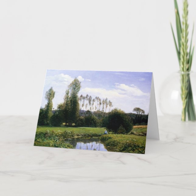 Cartão Monet - Vista em Rouelles Le Havre, belas artes (Frente)