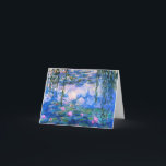 Cartão Monet Water Lilies Note Card<br><div class="desc">Monet Water Lilies note card. Oil painting on canvas from 1916. Monet painted his famous water lily pond obsessively during the final years of his career, drawing inspiration from the light of the sun and its shifting effect on the water and the aquatic flowers and foliage. This painting features a...</div>