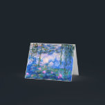 Cartão Monet Water Lilies Note Card<br><div class="desc">Monet Water Lilies note card. Oil painting on canvas from 1916. Monet painted his famous water lily pond obsessively during the final years of his career, drawing inspiration from the light of the sun and its shifting effect on the water and the aquatic flowers and foliage. This painting features a...</div>