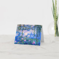 Monet Water Lilies Note Card