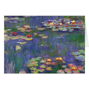 Cartão Monet Water Lily - Pintura de plataforma