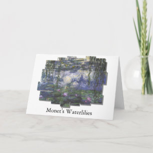 Cartão Monet Waterlilies mesh design Greeting Card