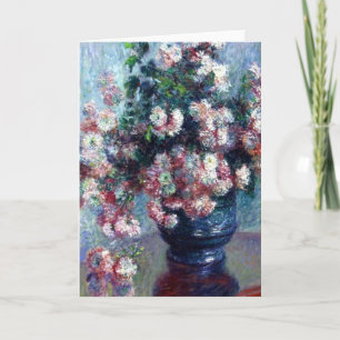 Cartão Monet's Chrysanthemums Fine Art Greeting Card