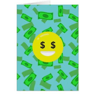 Cartão money eyed emoji