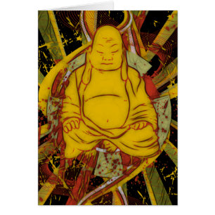 Cartão Monge na meditação