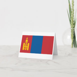 Cartão Mongolia (Mongolian) Flag