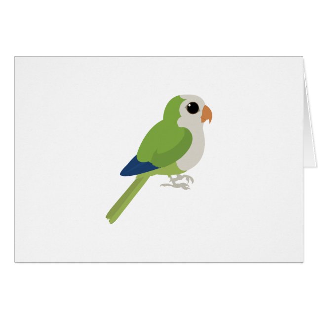 Cartão Monk Parakeet (Frente horizontal)