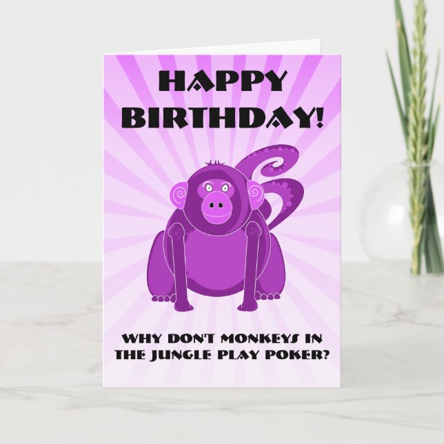 Cartão Monkey Birthday Card (Frente)