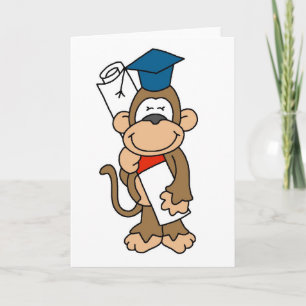 Cartão Monkey Graduate Tshirts and Gifts