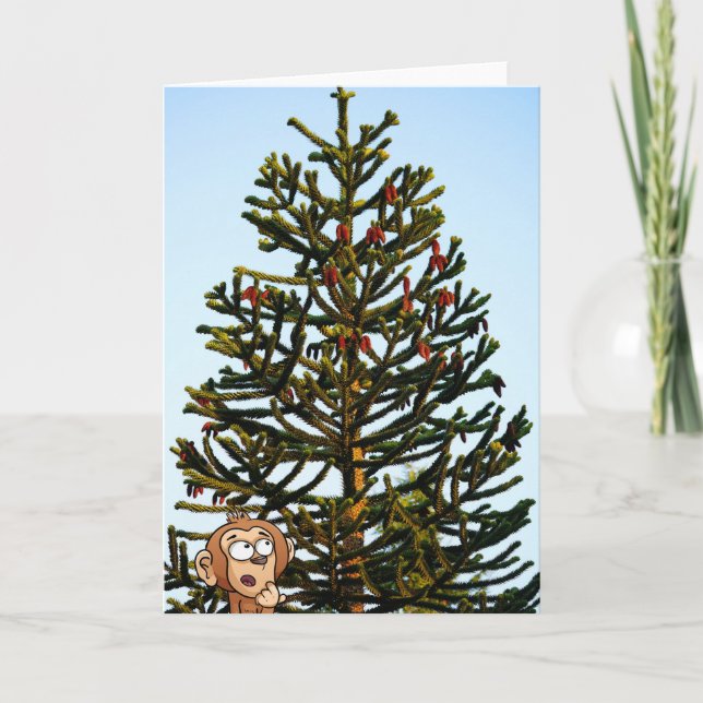 Cartão Monkey Puzzled. (Frente)