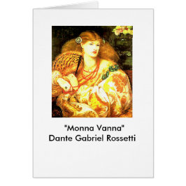 Cartão "Monna Vanna" por Dante Gabriel Rossetti