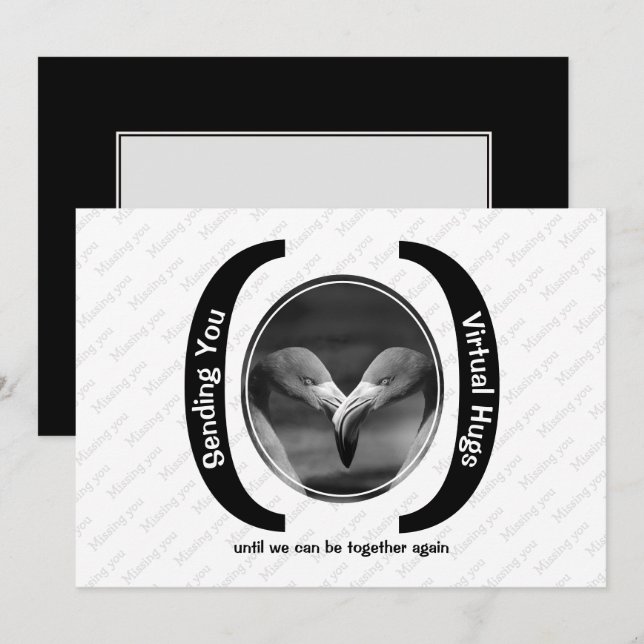 Cartão MONO Personalizado VIRTUAL HUGS Foto Ausent (Frente/Verso)