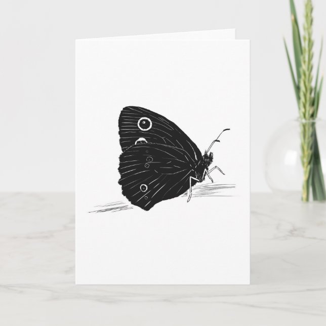 Cartão Monochrome Butterfly Card (Frente)