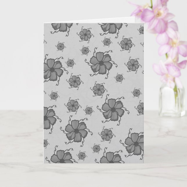 Cartão Monocromático FTF 5x7 em Branco em Tons de  (Orquídea)