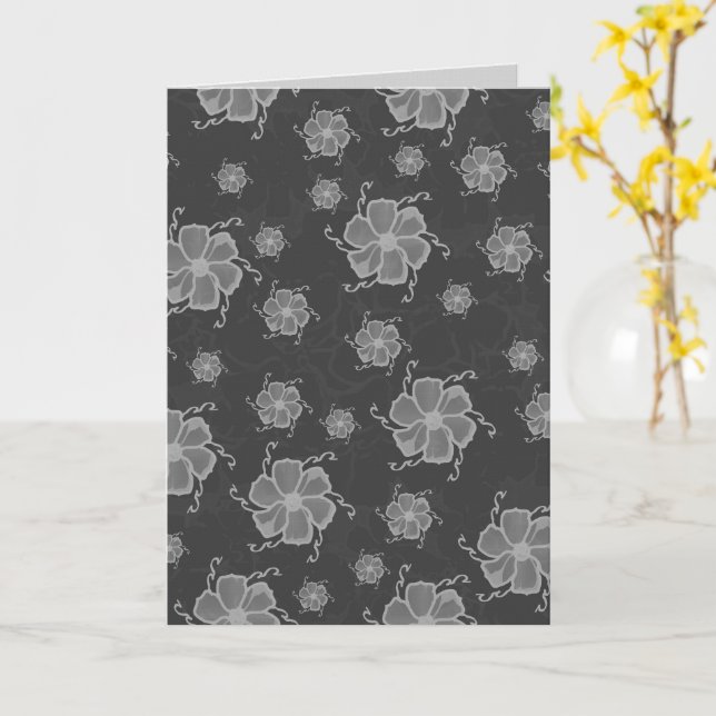 Cartão Monocromático FTF 5x7 em Branco em Tons de  (Flor Amarela)