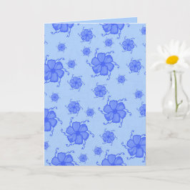 Cartão Monocromático FTF 5x7 em Branco na Cor Azul