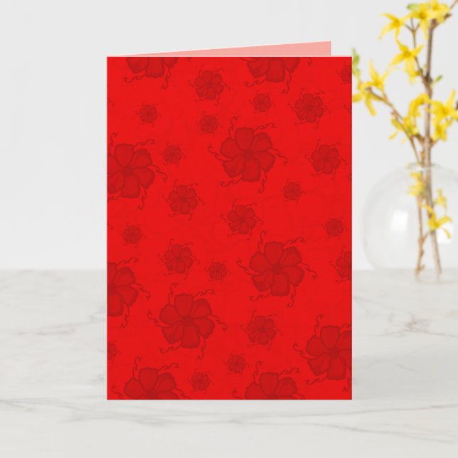 Cartão Monocromático FTF 5x7 em Branco na cor Verm (Flor Amarela)