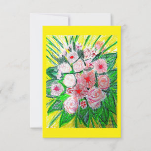 Cartão Monocromático, Rosas, Dianthus caryophyllus, Gerb