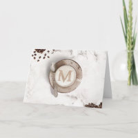 Monograma Café Latte Art | Feliz aniversário