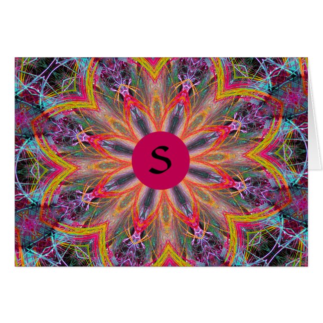 Cartão Monograma de placa de nota de vazio S ou sua escol (Frente Horizontal)