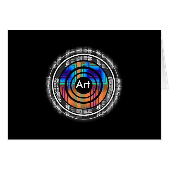 Cartão Monograma do Futuro Nórdico (Frente Horizontal)