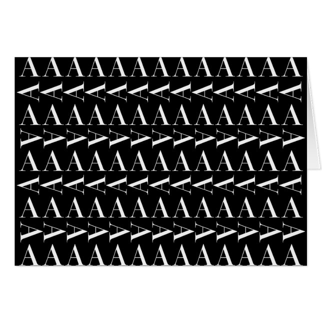 Cartão Monograma - Letra Inicial A (Frente Horizontal)