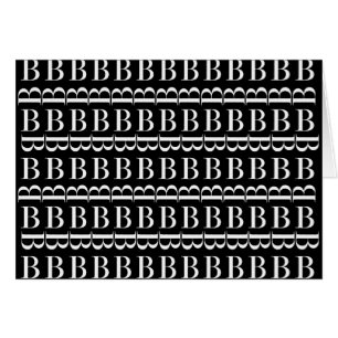 Cartão Monograma - Letra inicial B