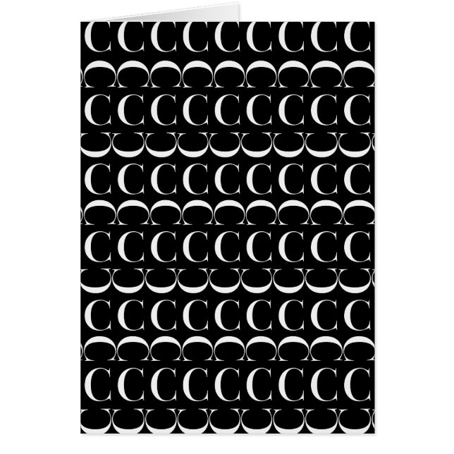 Cartão Monograma - Letra inicial C (Frente)