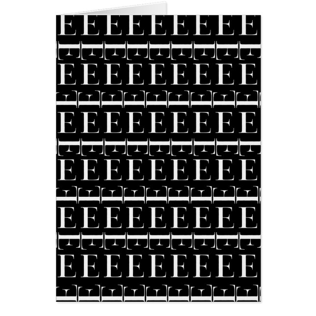 Cartão Monograma - Letra Inicial E (Frente)