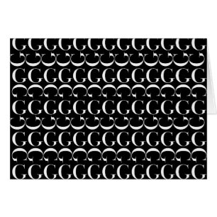 Cartão Monograma - Letra inicial G