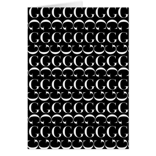 Cartão Monograma - Letra inicial G (Frente)