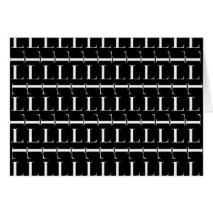 Cartão Monograma - Letra inicial L