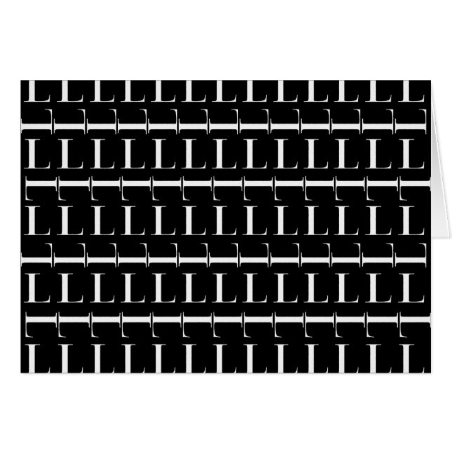 Cartão Monograma - Letra inicial L (Frente Horizontal)