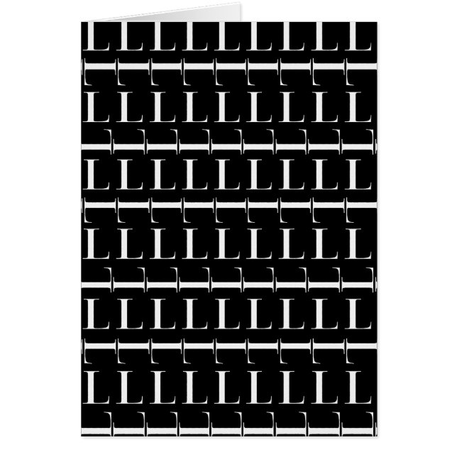 Cartão Monograma - Letra inicial L (Frente)