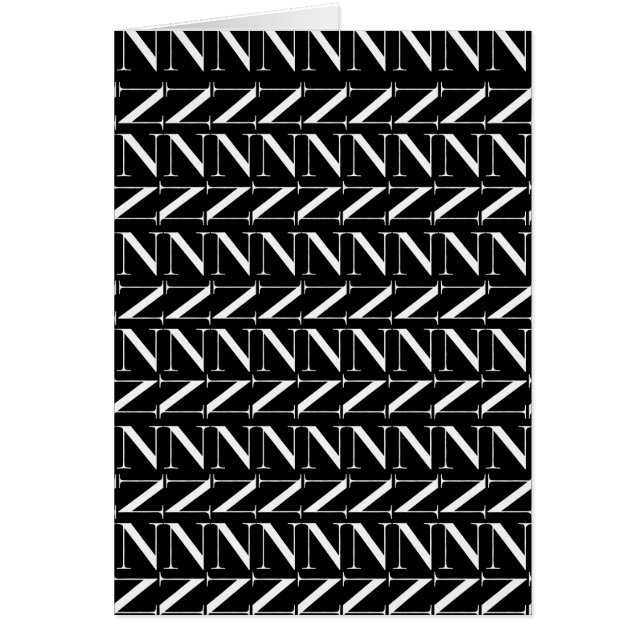 Cartão Monograma - Letra inicial N (Frente)