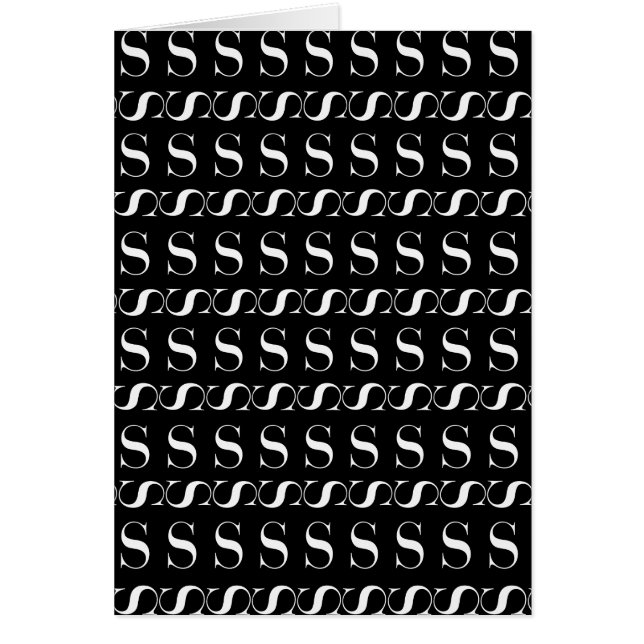 Cartão Monograma - Letra Inicial S (Frente)