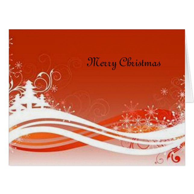 Cartão Monograma personalizado para o Natal - (Frente horizontal)