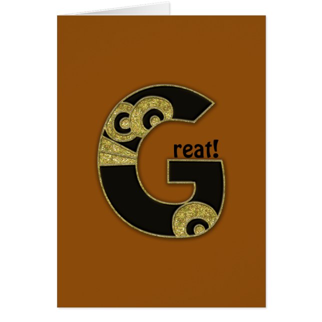 Cartão monograma retrorreflector - G (Frente)