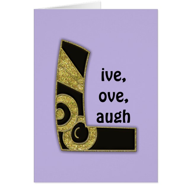 Cartão monograma retrorreflector - L (Frente)