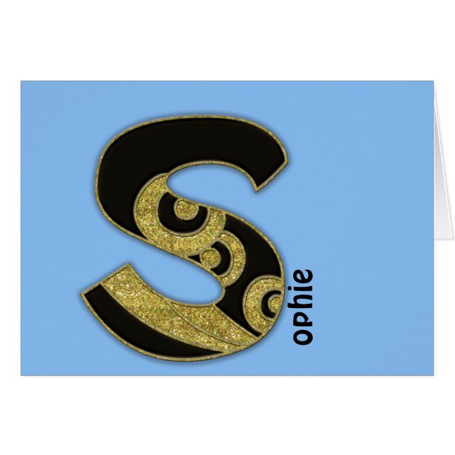 Cartão monograma retrorreflector - S (Frente Horizontal)