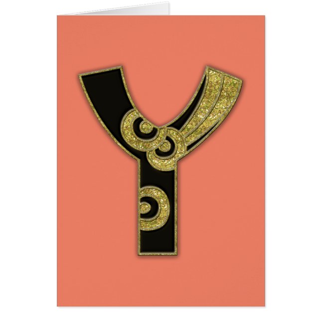 Cartão monograma retrorreflector - Y (Frente)