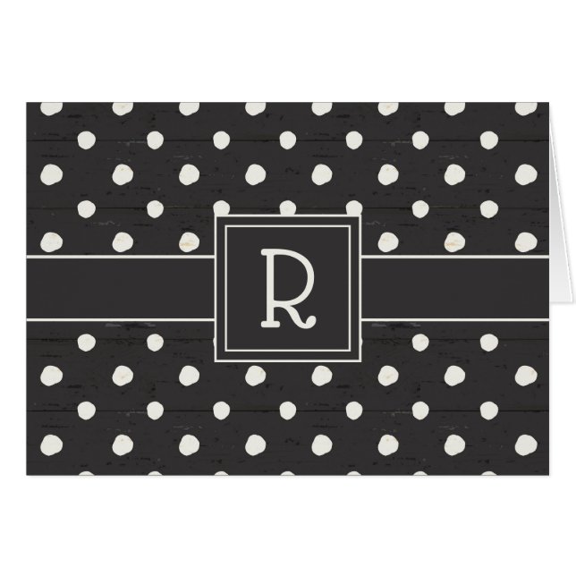 Cartão Monograma | Sinais Simples Passo Um (Frente Horizontal)