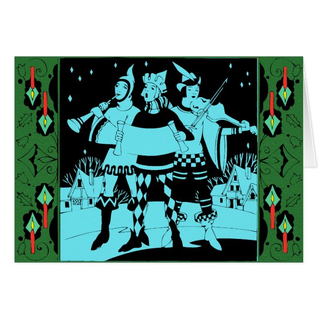 Cartão Mononlit Caroling Trio (Frente Horizontal)