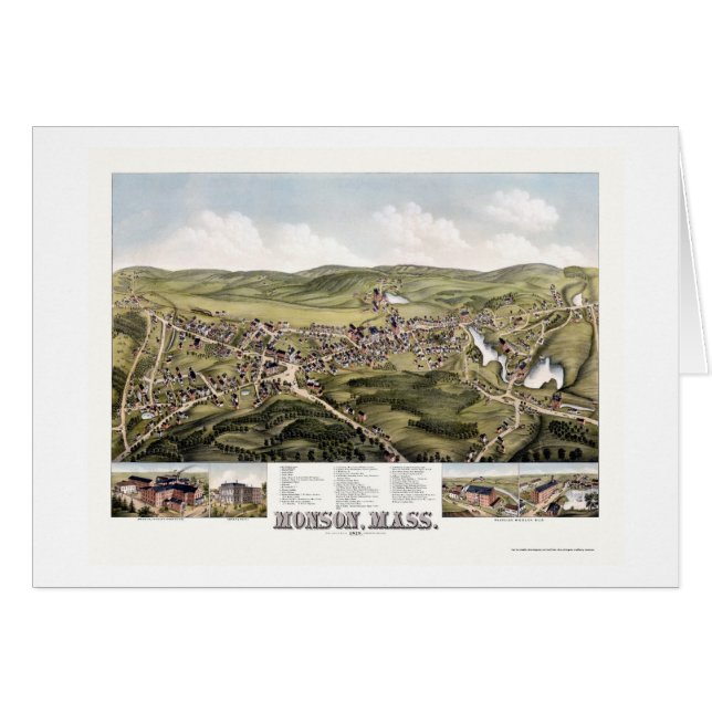 Cartão Monson, mapa panorâmico das MÃES - 1879 (Frente Horizontal)