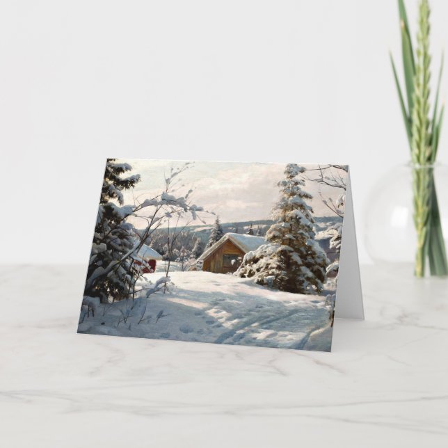 Cartão Monsted - Winter Landscape in Solbelyst (Frente)